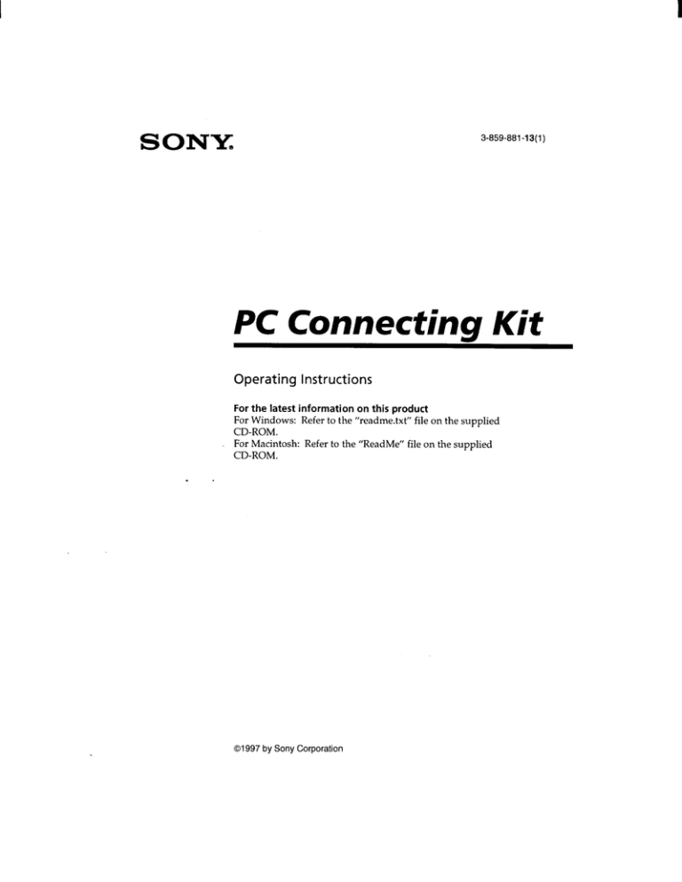 Sony DSC-F1 Operating instructions Sony DSC-F1 Operating instructions