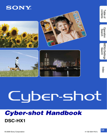 Sony DSC-HX1 User manual Sony DSC-HX1 User manual
