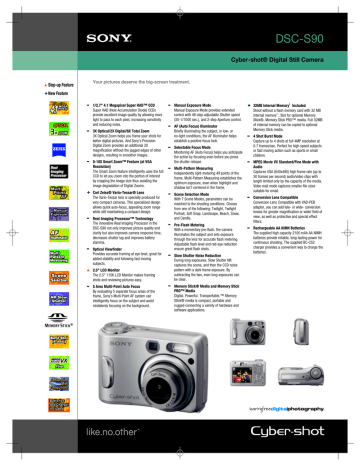 Sony DSC-S90 Specification Sony DSC-S90 Specification