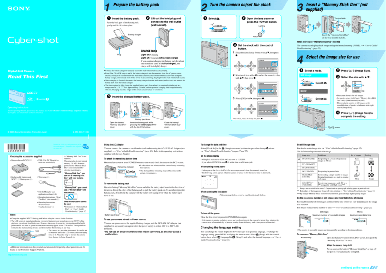 Sony DSC-T9, DSC-T9/B Operating instructions Sony DSC-T9, DSC-T9/B Operating instructions