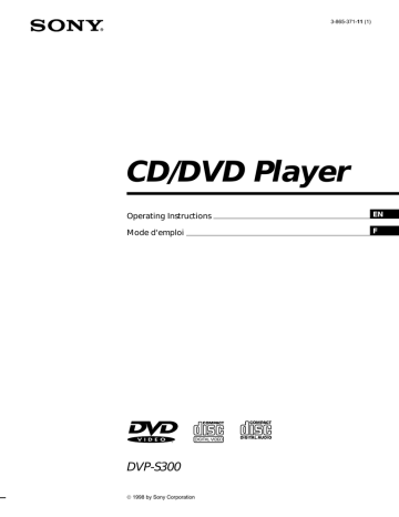 Sony DVP-S300 User manual | Manualzz Sony DVP-S300 User manual | Manualzz