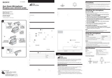 Sony ECM-HGZ1 Operating instructions Sony ECM-HGZ1 Operating instructions