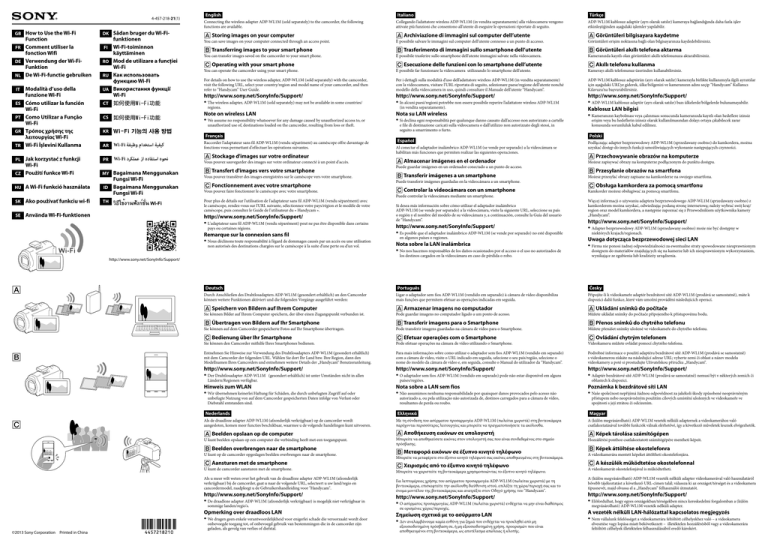 Sony HDR-PJ430V User guide Sony HDR-PJ430V User guide