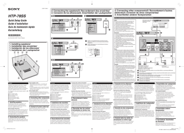 Sony HTP-78SS Quick Setup Guide | Manualzz