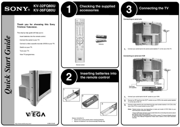 Sony KV-32FQ80U User's manual Sony KV-32FQ80U User's manual