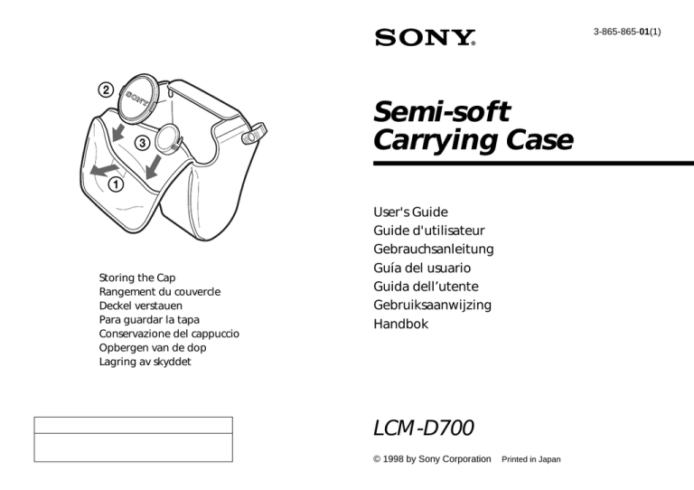 Sony LCM-D700 User's manual Sony LCM-D700 User's manual