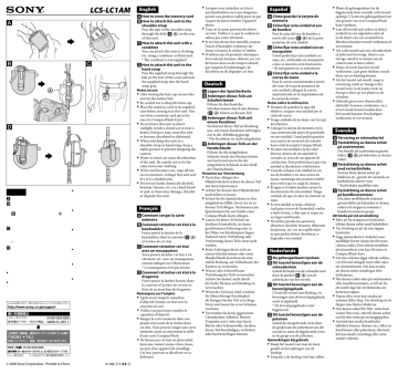Sony LCS-LC1AM Owner's manual Sony LCS-LC1AM Owner's manual