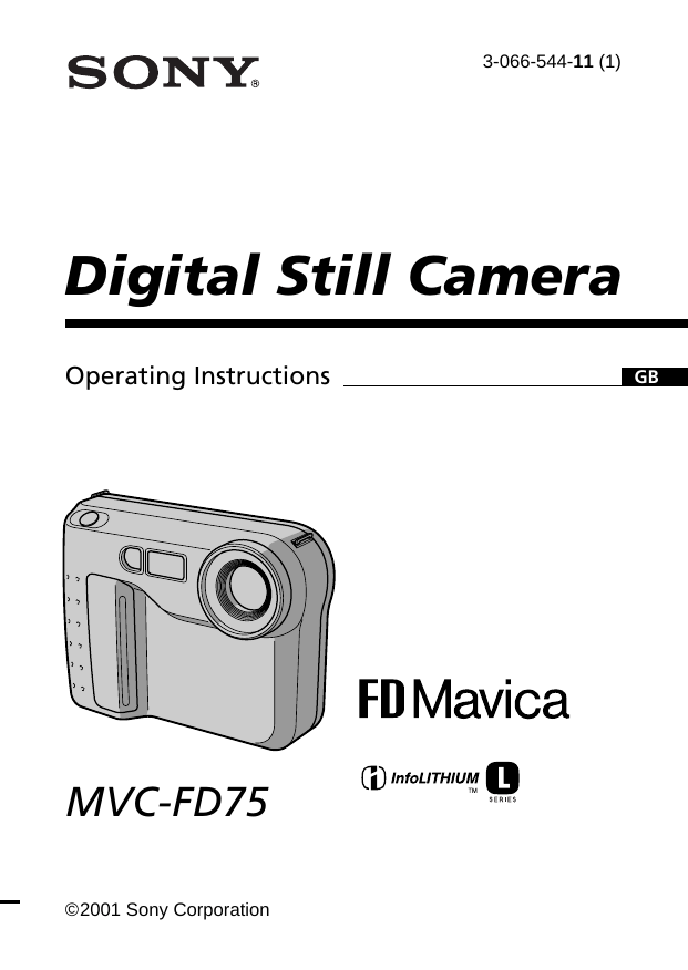 Sony MVCFD75, Mavica MVC-FD75 User manual Sony MVCFD75, Mavica MVC-FD75 User manual