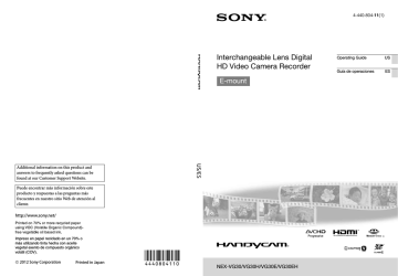 Sony NEX-VG30H Operating Guide | Manualzz