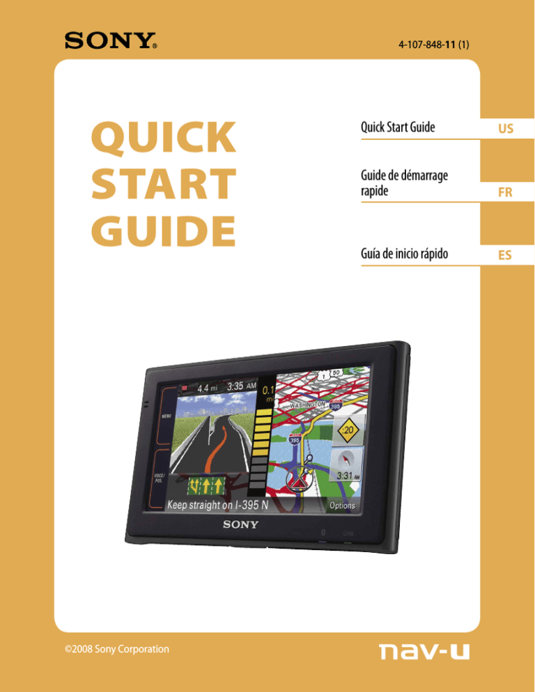 Sony NV U94T, NV U84, NV-U84 Quick start guide Sony NV U94T, NV U84, NV-U84 Quick start guide