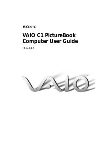 Sony PCG-C1X User's manual Sony PCG-C1X User's manual