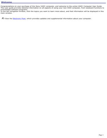 Sony PCG-SRX99K User's Guide Sony PCG-SRX99K User's Guide