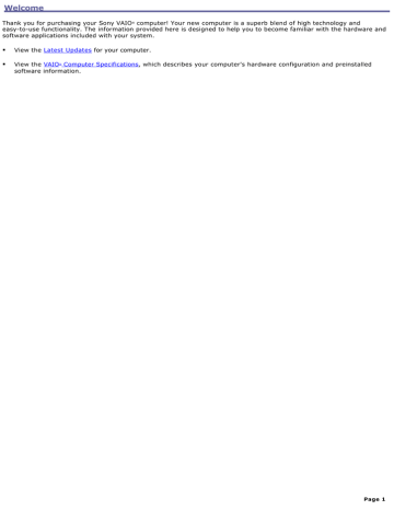 Sony PCV-RX820 User manual Sony PCV-RX820 User manual