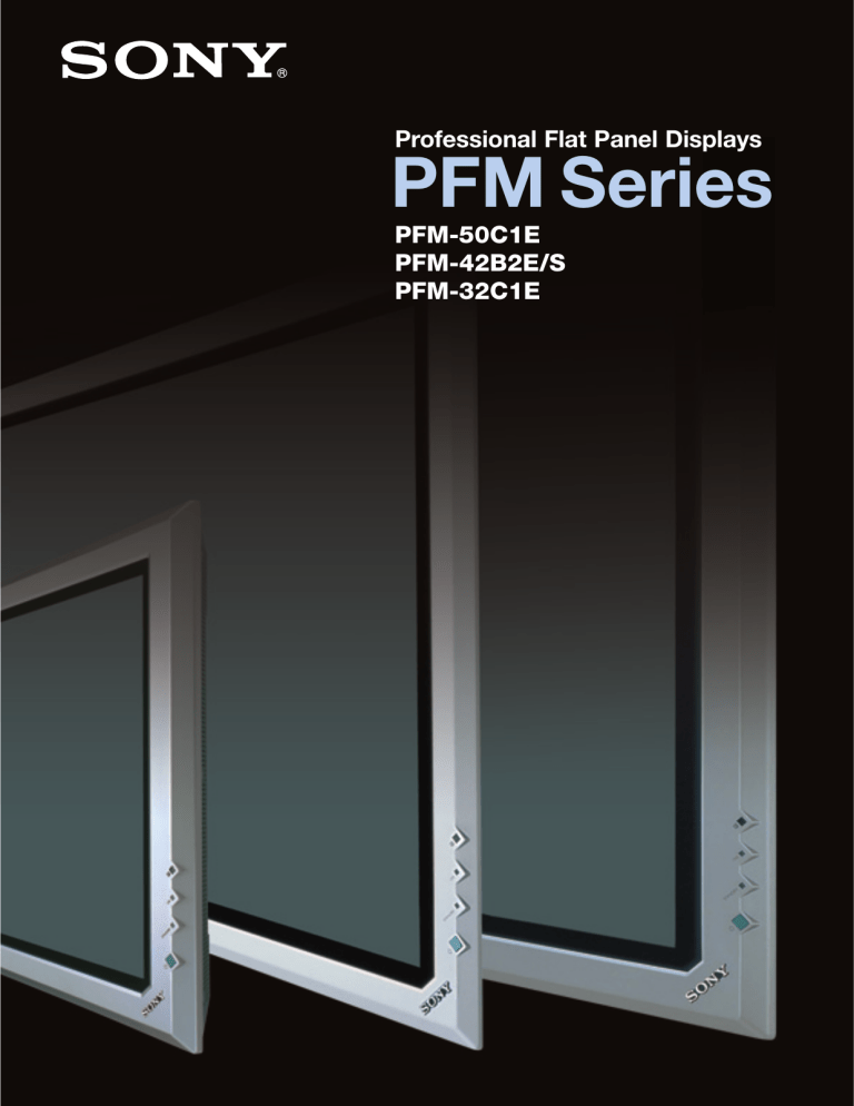 Sony PFM-42B2E/S User's manual Sony PFM-42B2E/S User's manual