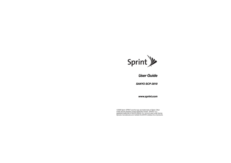 Sony SCP-3810 Sprint, SCP3810, Sprint SCP-3810 User manual Sony SCP-3810 Sprint, SCP3810, Sprint SCP-3810 User manual