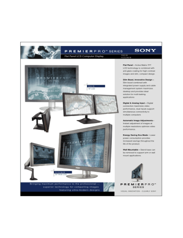 Sony SDM-P232W User manual Sony SDM-P232W User manual