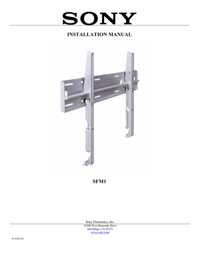 Sony SFM1 User manual Sony SFM1 User manual
