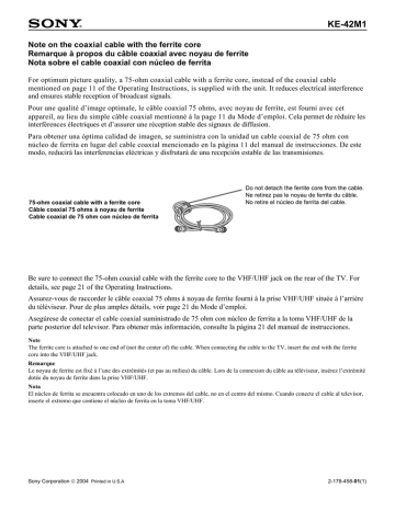 Sony 408 User's manual Sony 408 User's manual