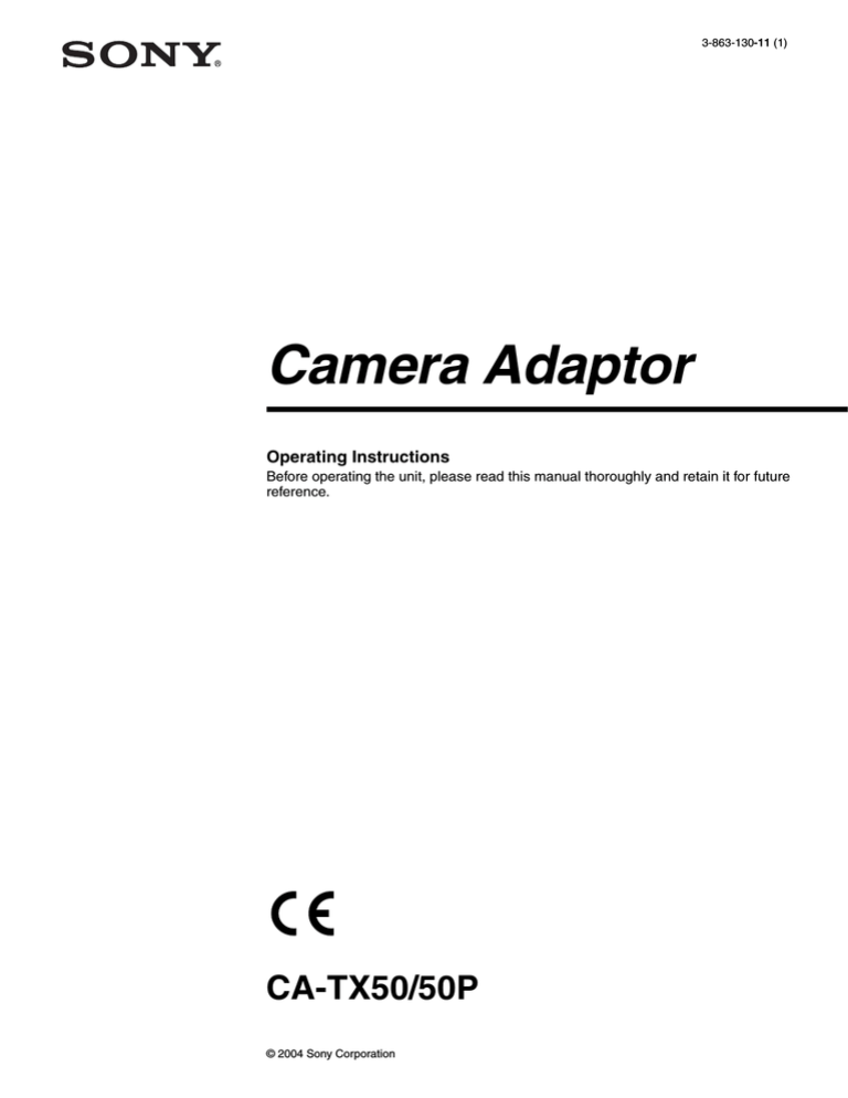 Sony 50P User manual Sony 50P User manual