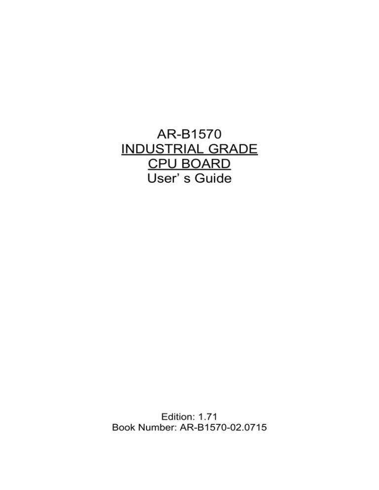Sony AR-B1570 User's manual Sony AR-B1570 User's manual