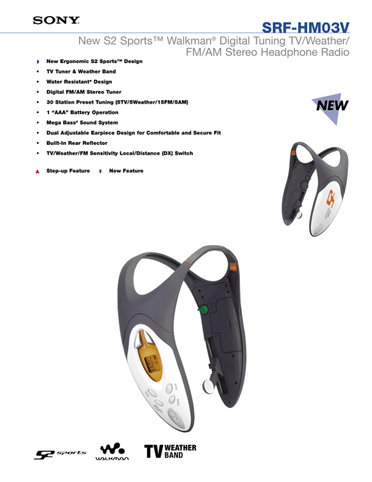Sony SRF-HM03V User manual Sony SRF-HM03V User manual