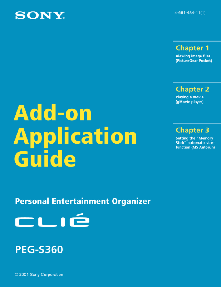 Sony PEG-S360 User's manual Sony PEG-S360 User's manual