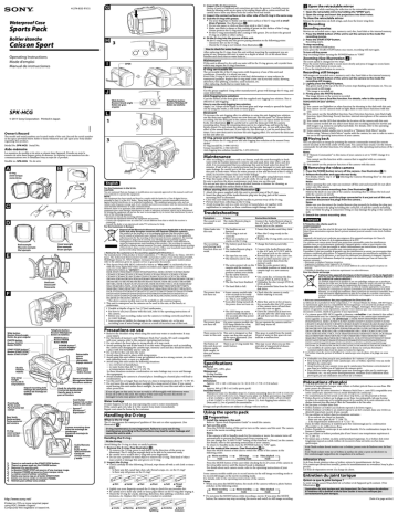 Sony SPK-HCG Operating instructions Sony SPK-HCG Operating instructions