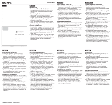Sony STP-SB1AM/B Important information Sony STP-SB1AM/B Important information