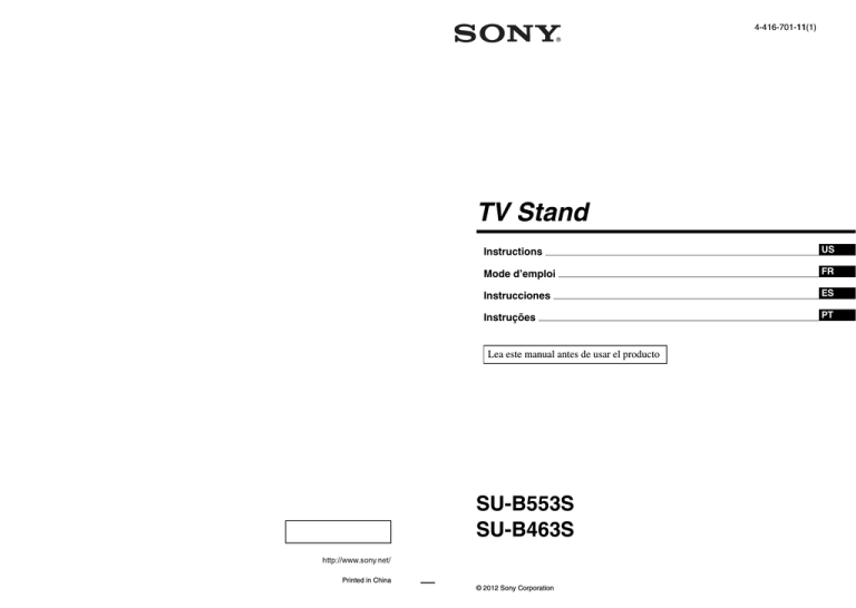 Sony SUB463S User's manual Sony SUB463S User's manual