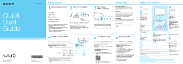 Sony SVL24112FXB Quick start guide Sony SVL24112FXB Quick start guide