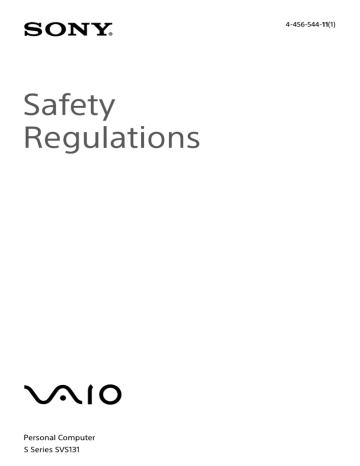 Sony SVS1313ZDZB User manual Sony SVS1313ZDZB User manual
