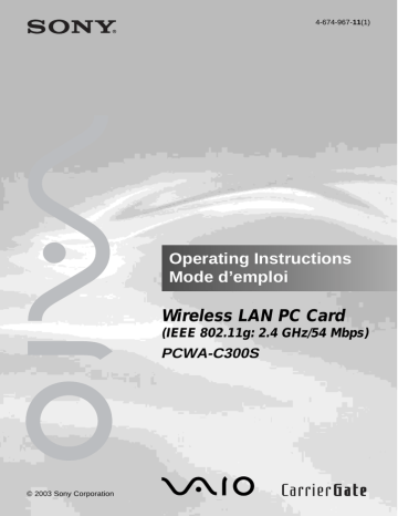 Additional information. Sony PCWA-C300S, VAIO PCWA-C300S | Manualzz Additional information. Sony PCWA-C300S, VAIO PCWA-C300S | Manualzz