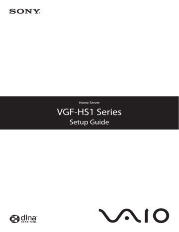 Sony VAIO VGF-HS1 Setup guide | Manualzz Sony VAIO VGF-HS1 Setup guide | Manualzz
