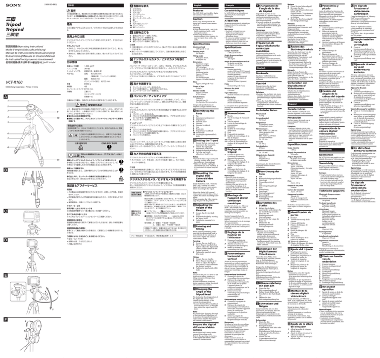 Sony VCT-R100 User manual Sony VCT-R100 User manual