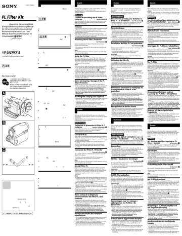 Sony VF-30CPK, VF-30CPKS Operating instructions Sony VF-30CPK, VF-30CPKS Operating instructions