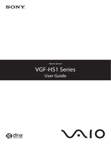 Sony VGF-HS1U User's Guide Sony VGF-HS1U User's Guide