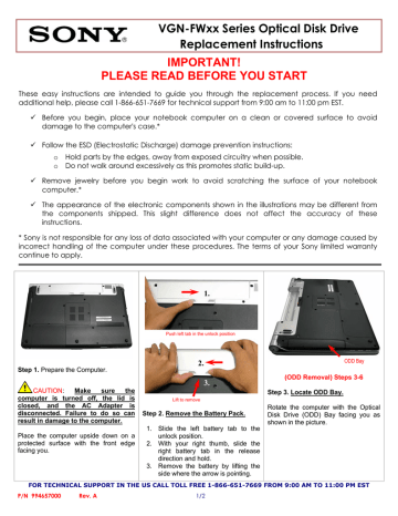 Sony VGN-FW100 User manual Sony VGN-FW100 User manual