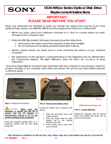 Sony VGN-NR110E/T User manual Sony VGN-NR110E/T User manual