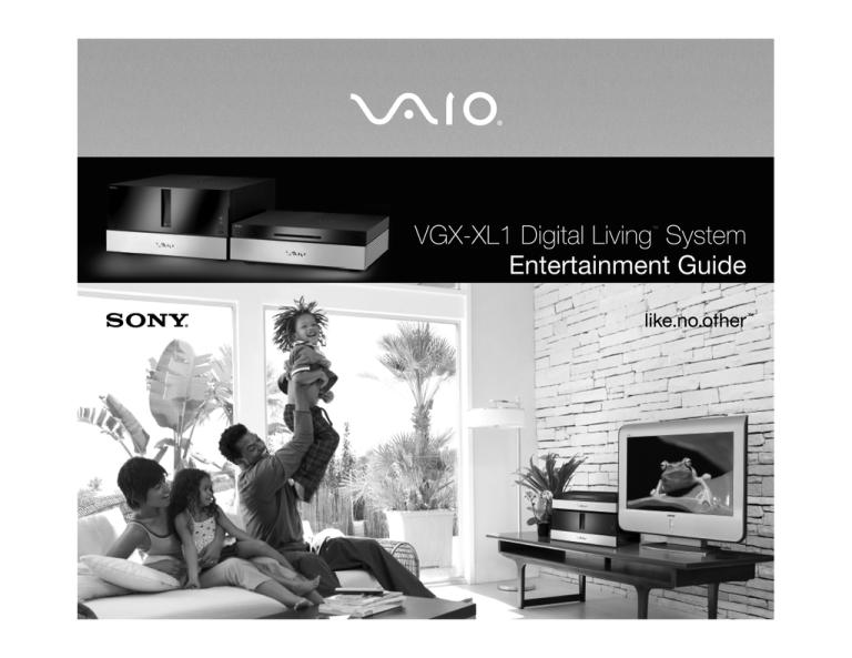Sony VGX-XL1 User's manual Sony VGX-XL1 User's manual