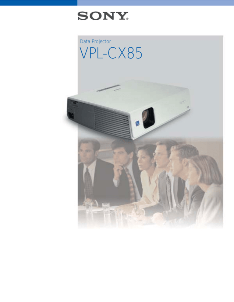 Sony VPL-CX85 User manual Sony VPL-CX85 User manual