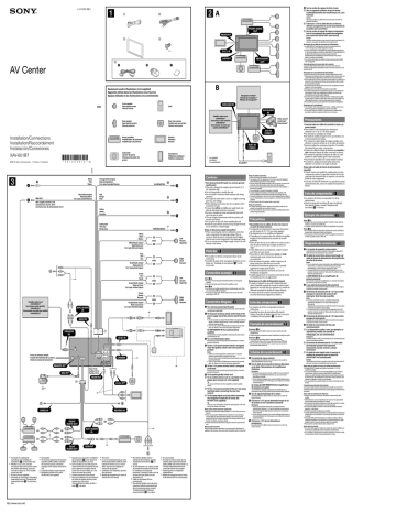 Sony XAV-601BT Installation guide Sony XAV-601BT Installation guide