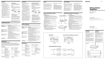 Sony XM-2252HX Operating instructions Sony XM-2252HX Operating instructions