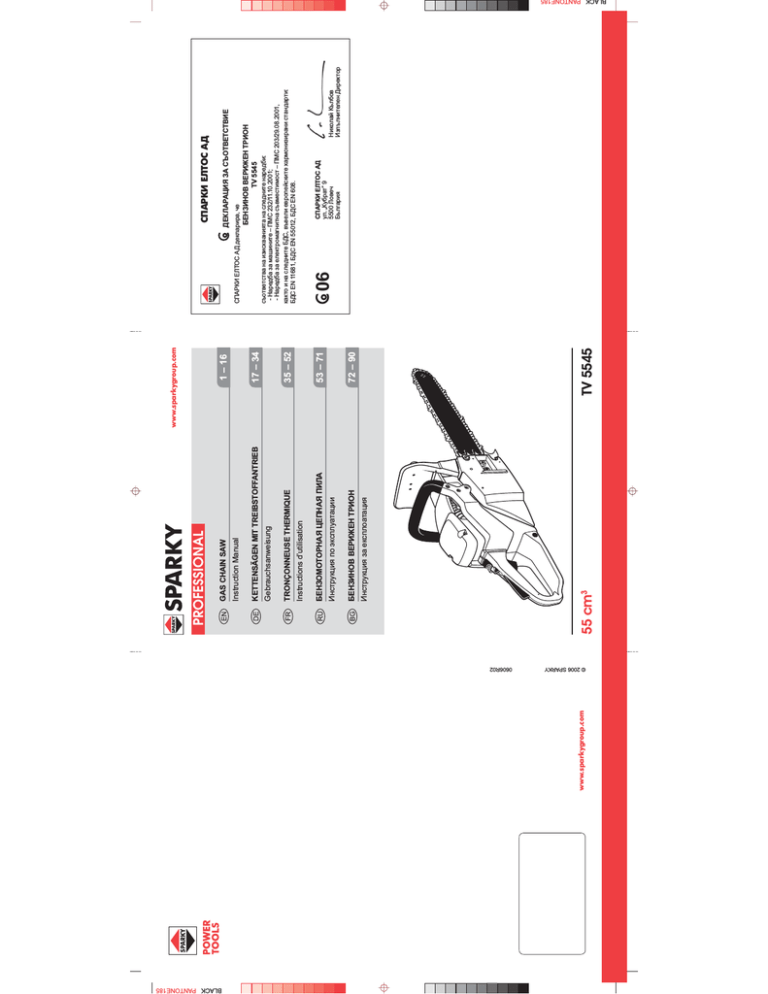 Sparky Group TV 5545 User's manual Sparky Group TV 5545 User's manual