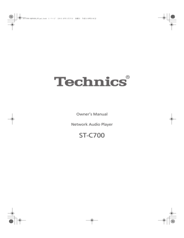 Technics ST-C700 Operating instructions Technics ST-C700 Operating instructions