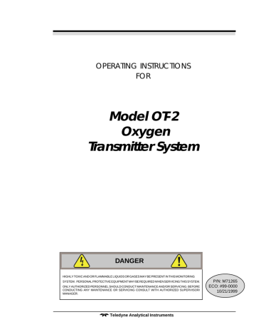 Teledyne OT-2 User's Manual | Manualzz