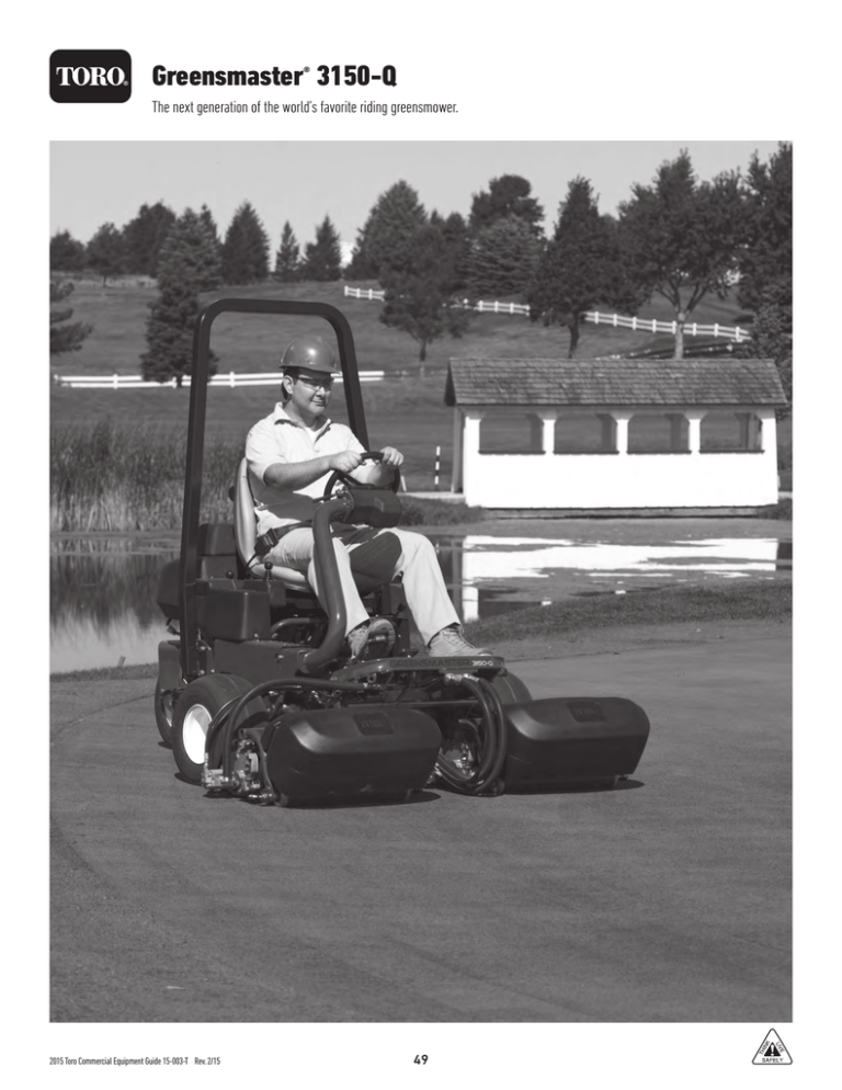 Toro 3150-Q Specification Toro 3150-Q Specification