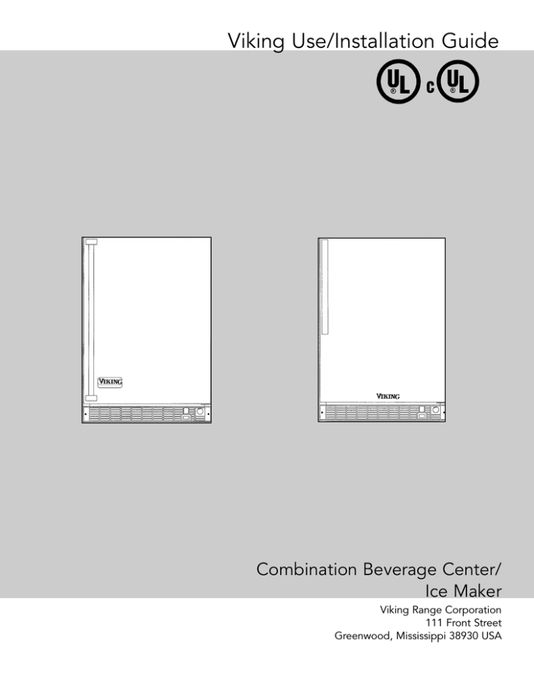 Viking Combination Beverage Center User manual Viking Combination Beverage Center User manual