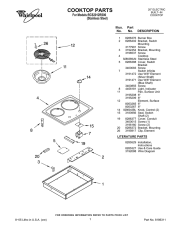 Whirlpool RCS2012RS00 User's Manual | Manualzz Whirlpool RCS2012RS00 User's Manual | Manualzz