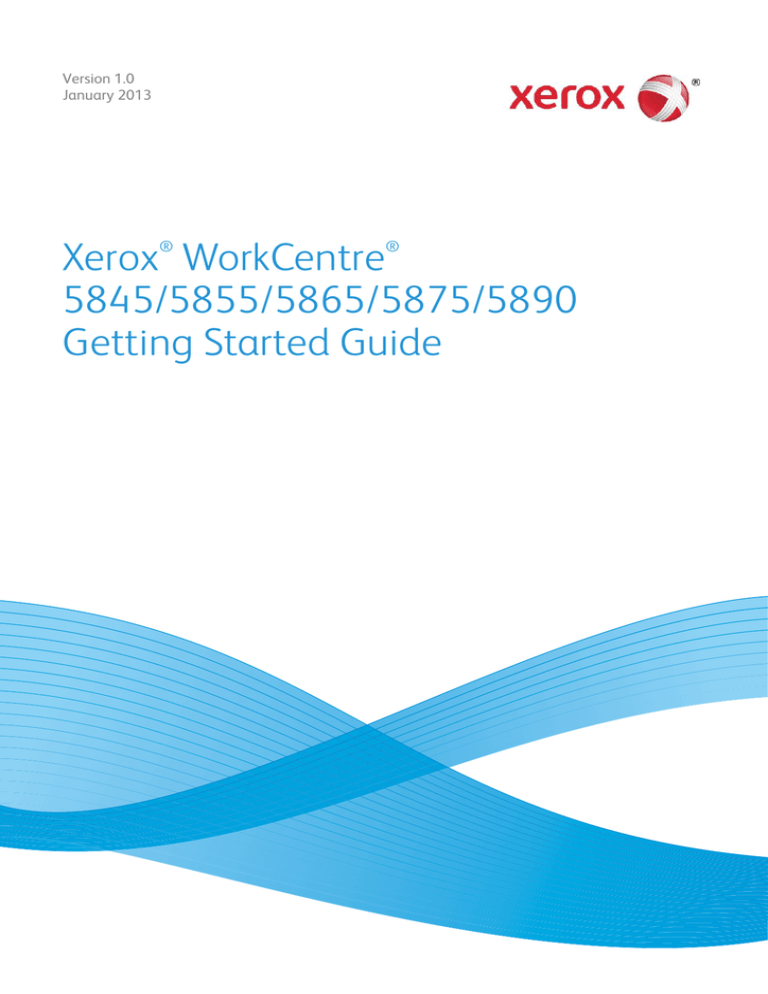 Xerox 5865/5875/5890, 5845/5855, WorkCentre 5845/5855 User manual Xerox 5865/5875/5890, 5845/5855, WorkCentre 5845/5855 User manual