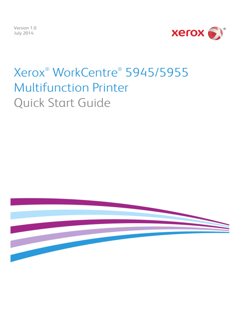 Xerox WorkCentre 5945/5955, 5945/5955 Quick start guide Xerox WorkCentre 5945/5955, 5945/5955 Quick start guide